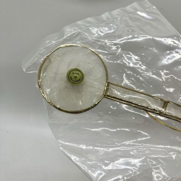 Vintage Capiz Shell Banjo Guitar Christmas Ornaments Instruments Philippines - Picture 6 of 6